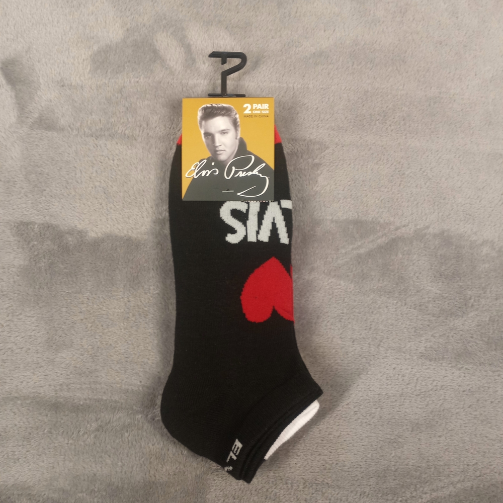 Elvis Persley Black and Red Men's Socks One Size